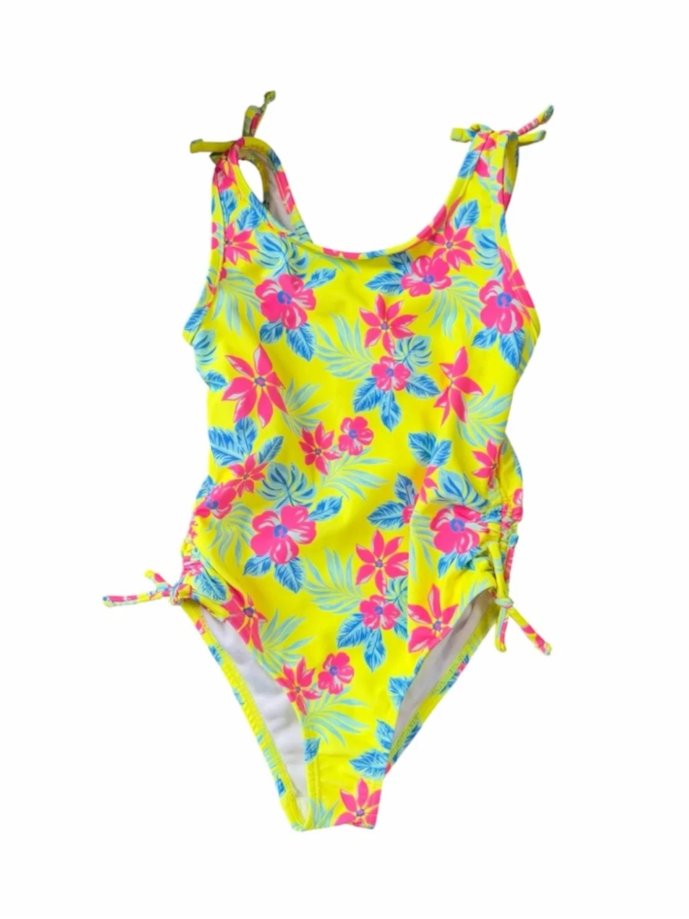 🦋Young Hearts Girls Tropical Floral One-Piece Swimsuit Size 5